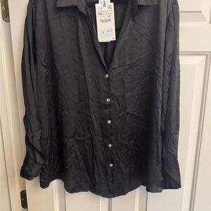 Zara Black Button Down Shirt